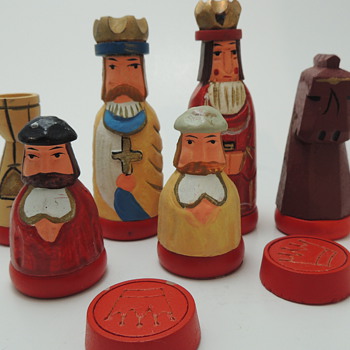 Carved Chess & Checkers Set  - Games