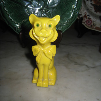 GRAFTON CHINA YELLOW CAT FIGURINE