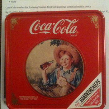 Cocal cola handkerchief tin  - Coca-Cola