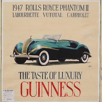 Guinness Advertising Study of a 1947 Rolls Royce Phantom III - Advertising