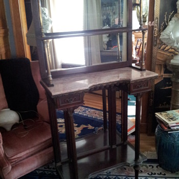 Antique French Marble Top Etagere With Ormolu Mounts 