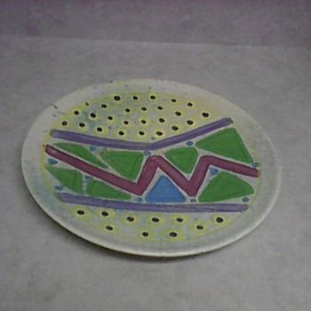 SIGNED STONEWARE PLATE - Art Pottery