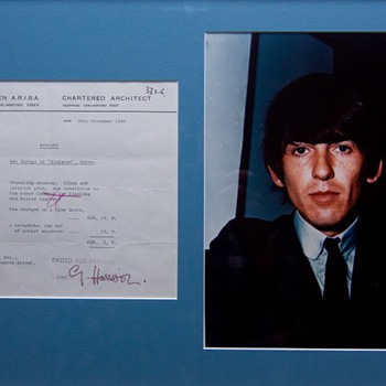 George Harrison signed receipt-1966 - Music