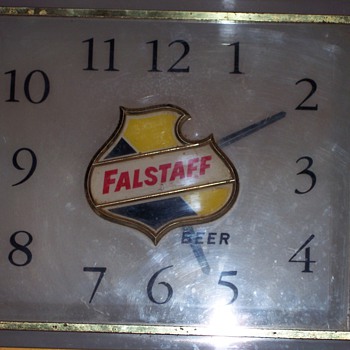 FALSTAFF BEER CLOCK 1960'S ? - Breweriana