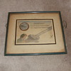 Trench art framed sketch with Japanese Aircraft part