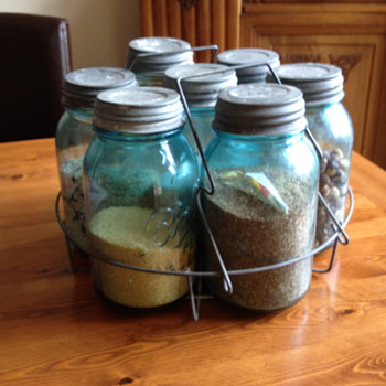 Mason Jars and Holder
