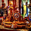 Antique French Figural Clock and Candelabra