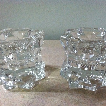 Glass candle holders