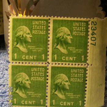 1938 George Washington 1¢ Stamps - Stamps