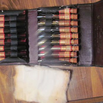 neat little leatherbound salesmans sampler 