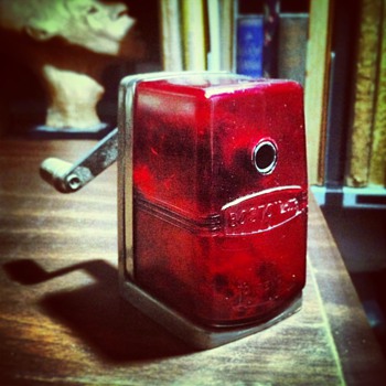 My transluscent red Boston pencil sharpener - Tools and Hardware