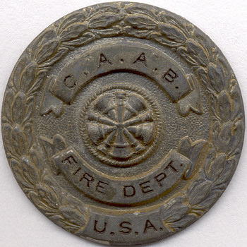 Unknown Fire Chief's 'C' Army Air Base hat Badge - Firefighting
