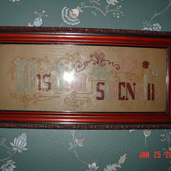 (Samplers) Four Different Sayings - Folk Art