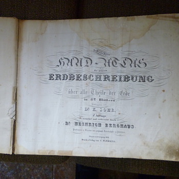 1855 world atlas from Germany
