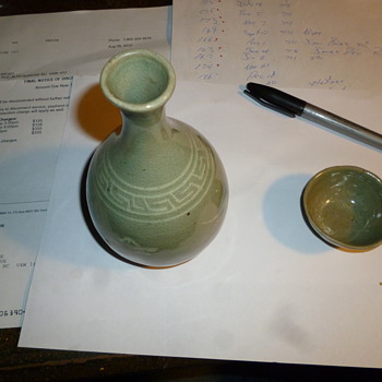 Celadon and cup