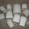 White milk glass cold creme & other beauty potion jars