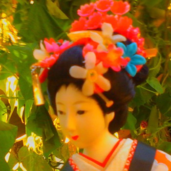 Spring beauty maiko with non-glass, painted on eyes (continued) - Dolls
