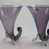 Czechoslovakian Horn Shaped glass vases, ca. 1930s
