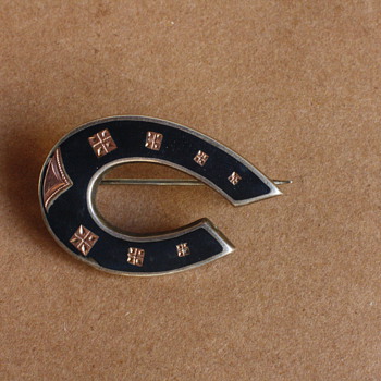 Victorian silver and gold horseshoe brooch - Fine Jewelry