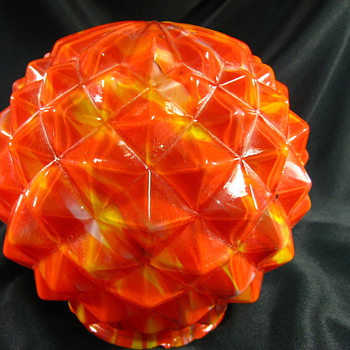 Czech  Spatter Shade - Art Glass