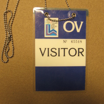 1980 Winter Olympic's Pass and Sticker Sheet