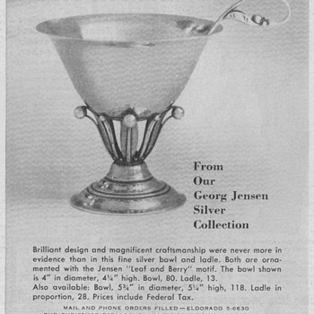 1950 Georg Jensen Silver Advertisements