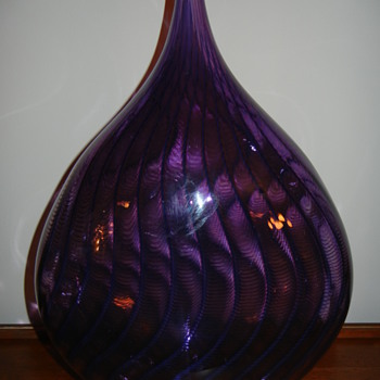 Transjo Hytta - Sweden - 18" Glass Vase - Art Glass