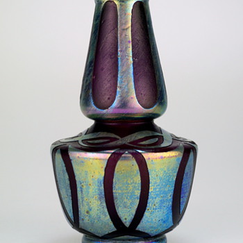 Kralik Iridescent Cameo art glass vase circa 1900 - Art Glass