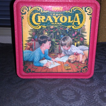Crayola 1992 Holiday Wishes Tin Box - Advertising