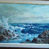 1960's Seascape Oil Painting by T Judas  ??