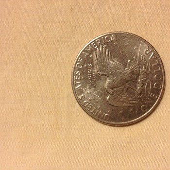 1972 Dollar Coin, Franklin d mint VF + condition stamp error coin - US Coins