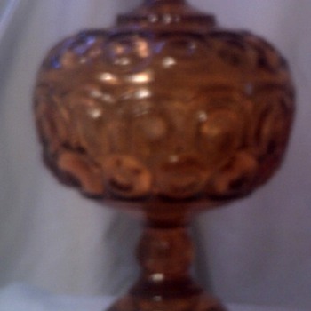 L.E.Smith Moon & Stars Pedestal Compote - Glassware