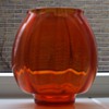 Orange vase A.D. Copier Leerdam (+/- 1930)