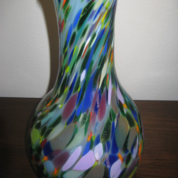 Hand blown multicolor vase - Art Glass