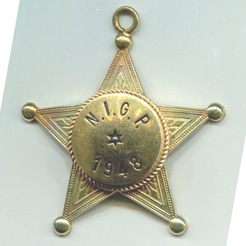 Blackinton N.I.G.P. Advertising Badge Medal - Advertising