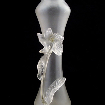 Kralik Applied Glass Flower Satin Vase. Designed by Hosch - Art Glass
