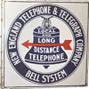New England Telephone & Telegraph Co. Red Arrow Porcelain Sign