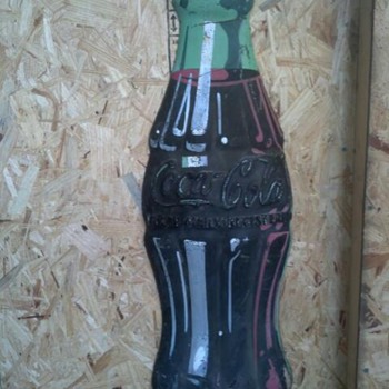 old coke sign,fiberglass i believe,, anyone have any info,,