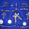  Box of religious items dug-up with a metal detector
