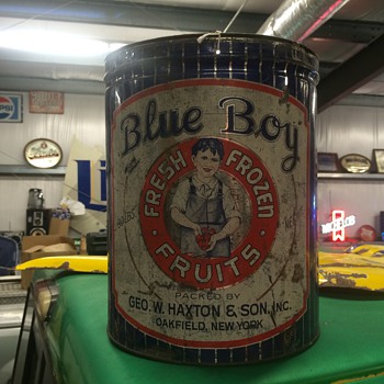 Blue Boy Fresh frozen fruit can - Advertising