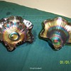 Fenton Stippled Rays Bowl And Dugan Stippled Rays Hat Vase
