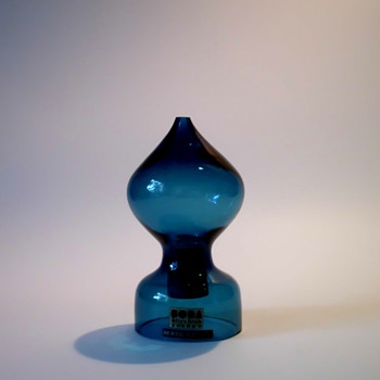 Bertil Vallien "Blå Serien" (Blue Series) salt shaker and jar for Afors/Boda - Art Glass