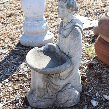 Cement Monk Birdbath - any way to repair it?