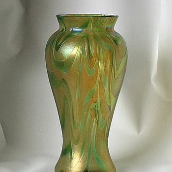 Kralik Aqua Gold - Art Glass