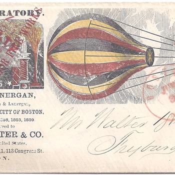 Fireworks! Etna Laboratory multicolor advertising w/ balloon - Stamps
