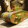 Hausser Model 0/730 - Erbsenfeuernden (Rapid Firing Tank). 1920s tinplate with flywheel. Germany.