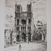 Eglise de Mantes sketch 1875, H. Saffrey
