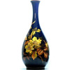 18" Cobalt/Floral Royal Doulton Lambeth Faience Vase Isabel Lewis, 1890-1907