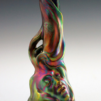 Delphin Massier Maiden & Insect Symbolist Vase (circa 1890s) - Art Nouveau