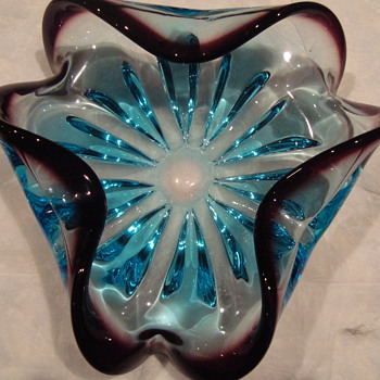 Blue and Purple glass bowls